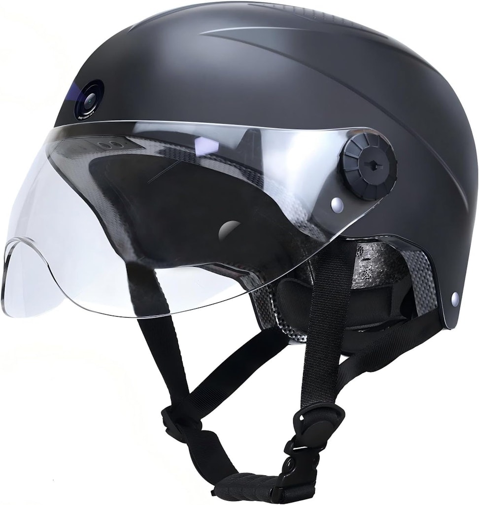 Smart Bike Helmet with Dual HD Cameras: $89.99