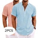 Men's Linen Shirts 2-Pack for $13 + $9 shipping
