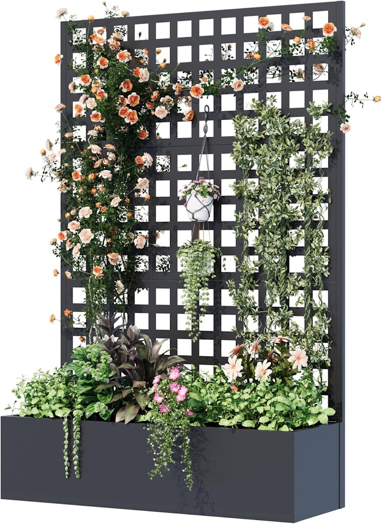 71"x 47" Metal Planter Box with Trellis: $109.99