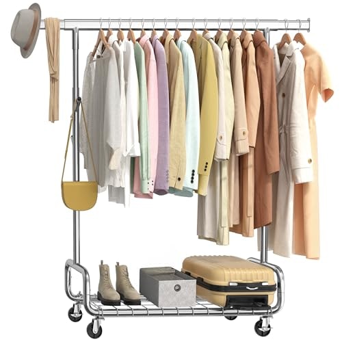 Songmics Heavy-Duty Rolling Clothes Rack: $47.98 Songmics Heavy-Duty Rolling Clothes Rack: $47.98