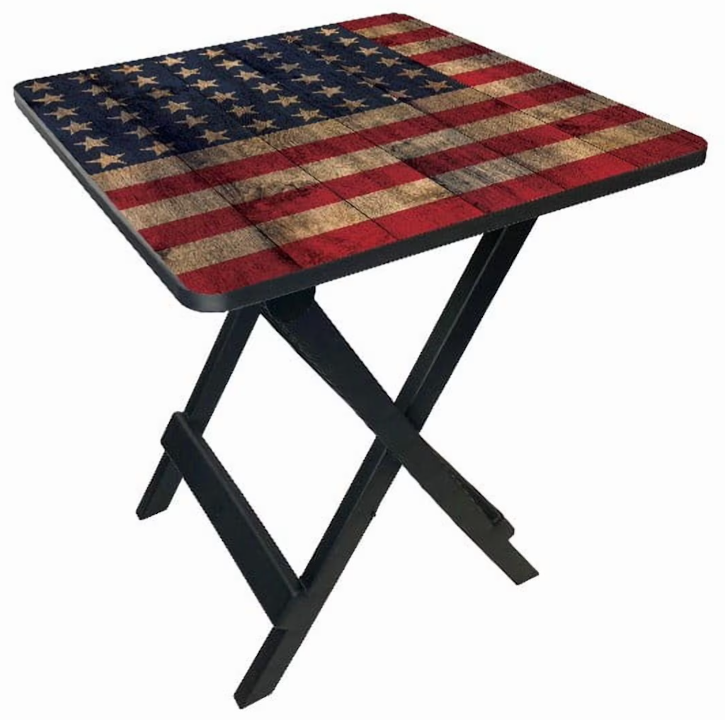 Ozark Trail Flag Print 19" Folding Camp Table: $14.97
