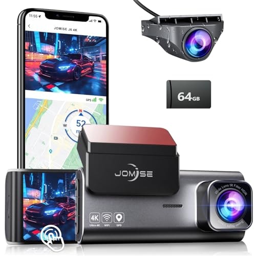 Jomise J6 4K Front and Rear Dash Cam: $49.64