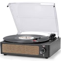 Seasonlife Vinyl Record Player with Speakers Vintage Turntable for $30 + free shipping w/ Prime