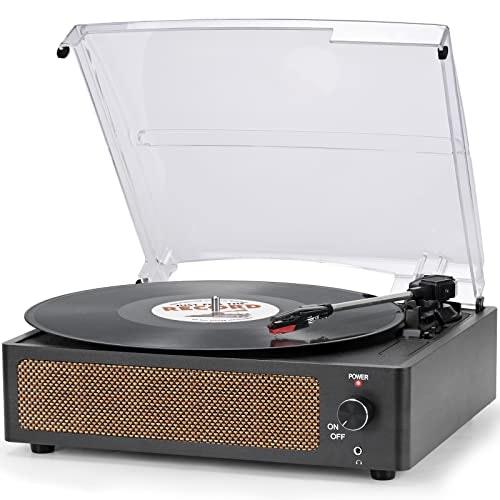 Seasonlife Vinyl Record Player with Speakers Vintage Turntable: $29.91