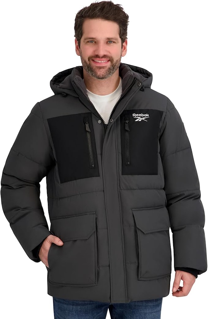 Reebok Men's Puffer Parka Heavyweight Jacket: $42