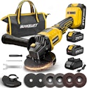 Makelife 21V 4-1/2" Brushless Cordless Angle Grinder  for $70 + free shipping