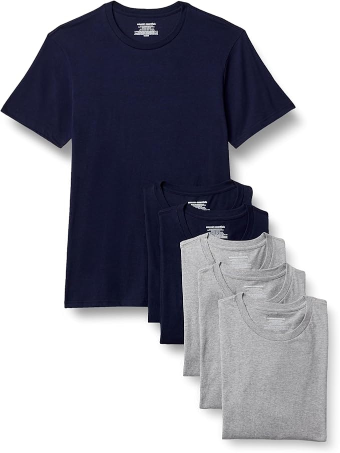 Amazon Essentials Men's Slim Fit Undershirt 6-Pack: $9.60