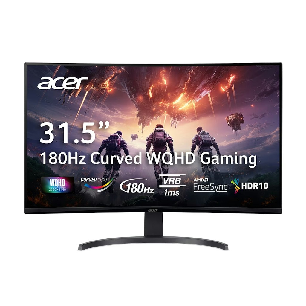 Acer Nitro 31.5" 1440p WQHD Curved Gaming Monitor: $179
