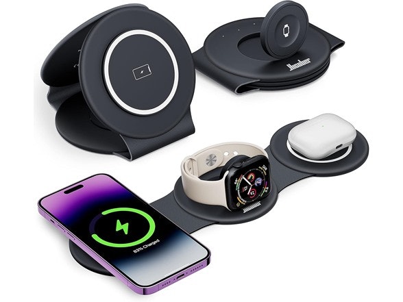 3-in-1 Wireless Magnetic Foldable Charging Station for Apple: $6.99