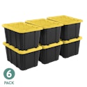 Sterilite 27-Gallon Large Industrial Storage Bin 6-Pack  for $48 + free shipping