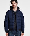 Michael Kors Men's Hooded Puffer Bomber Jacket for $44 + free shipping