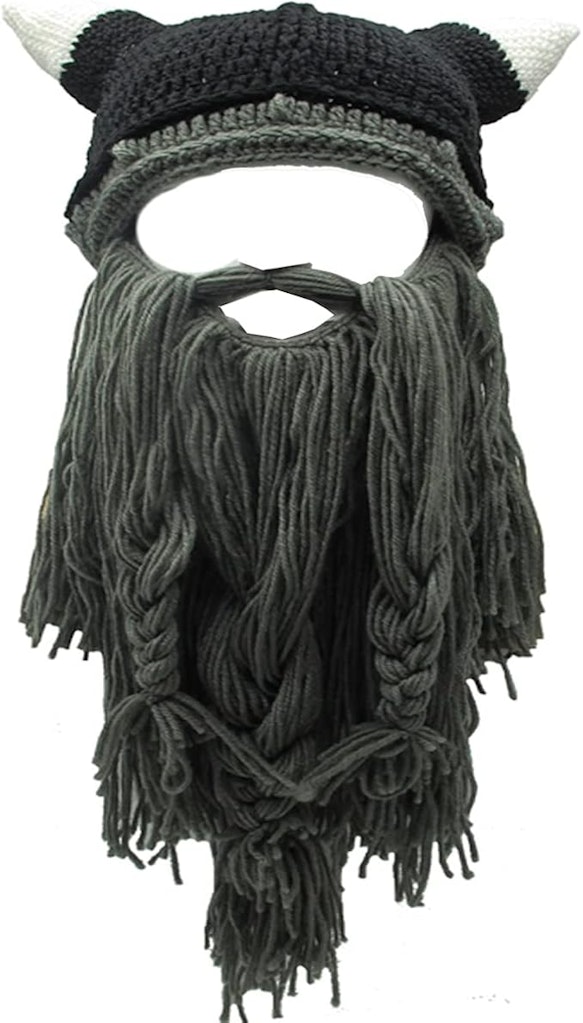Viking Beard Beanie Horn Hat for $10 + free shipping w/ Prime
