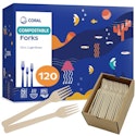 Coral 7" Compostable Forks 120-Pack for $22.60 + free shipping w/ Prime