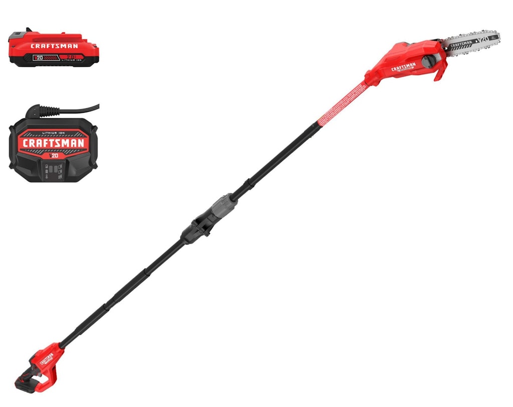 Craftsman V20 Brushless 20V 8" Battery Pole Saw w/ Battery and Charger: $119