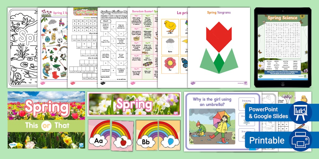 Teacher Spring Activity Pack: Free to download