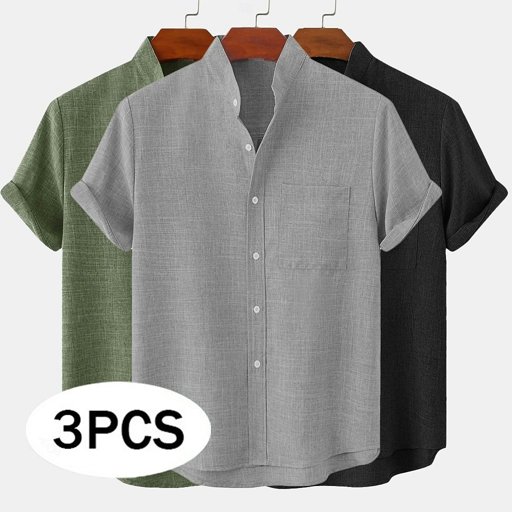 Men's Linen Shirt 3-Pack: $19.50
