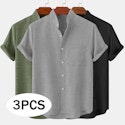 Men's Linen Shirt 3-Pack for $19.50 + $10 shipping