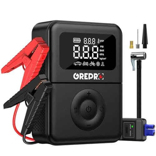 Grepro 5,000A Jump Starter and Air Compressor: $45.99