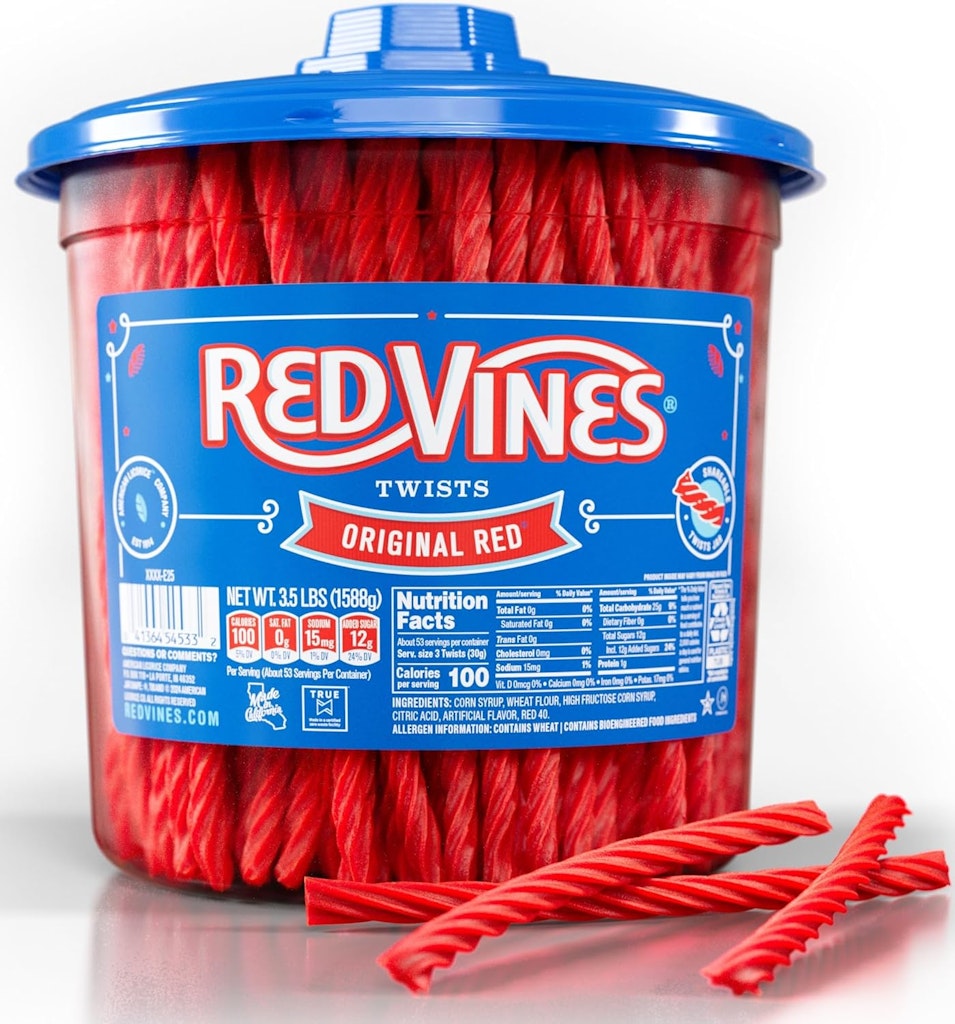 Red Vines Licorice Candy 3.5-lb. Jar: $11