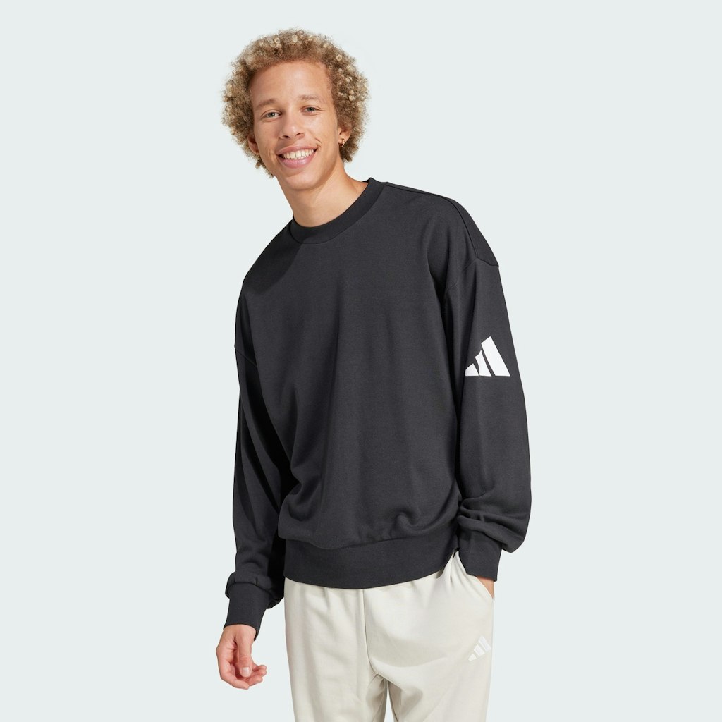 adidas Men's Essentials Loose Fit 3 Bar Logo Sweatshirt: $13