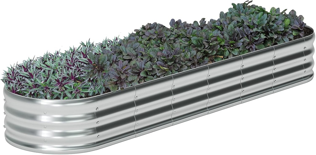Zizin Galvanized 8x2x1-Foot Raised Outdoor Planter Box: $25 Zizin Galvanized 8x2x1-Foot Raised Outdoor Planter Box: $25