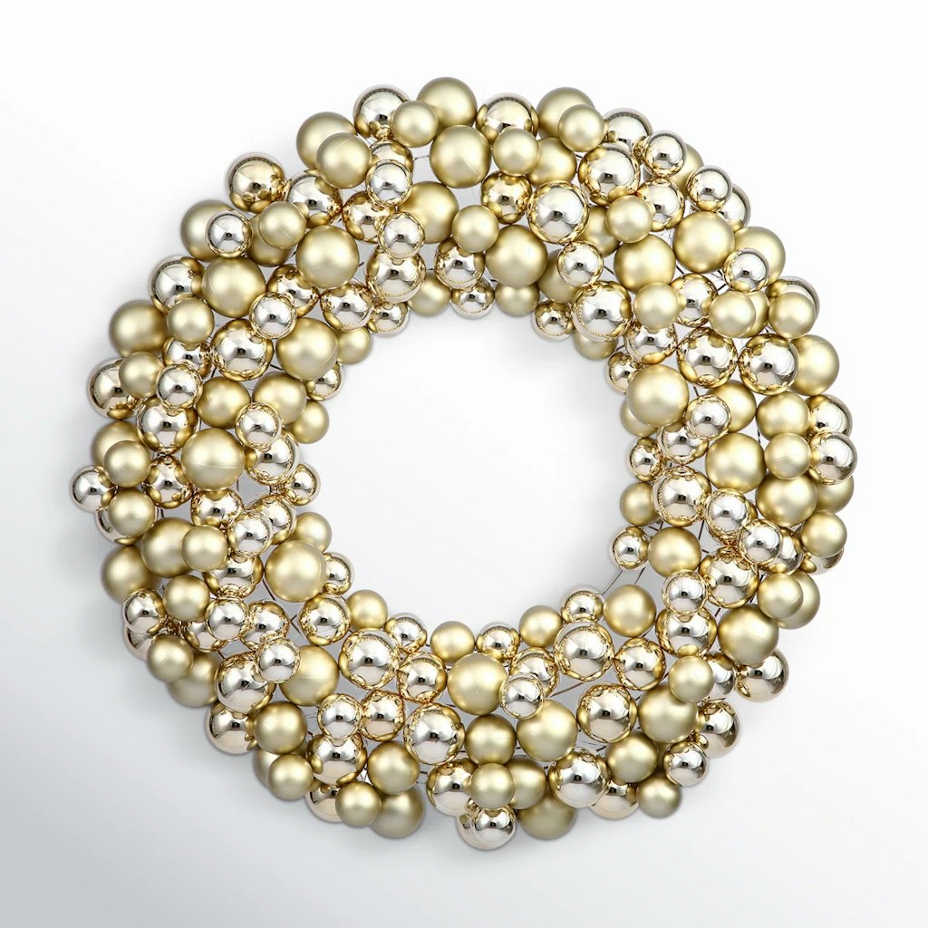 Shiny and Matte Ball Wreath Promo at AllModern $220 + extra 10% off: 273