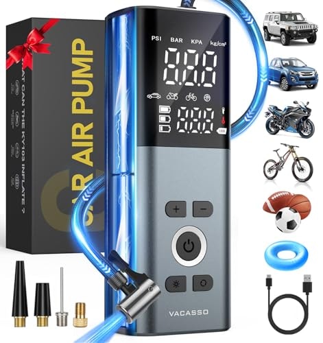Vacasso 150 PSI Portable Cordless Tire Inflator Air Compressor: $17.99