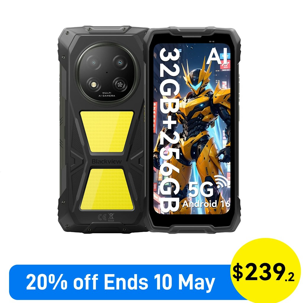 Blackview ROCK 2 Pro 5G AI Rugged Smartphone: $239.20