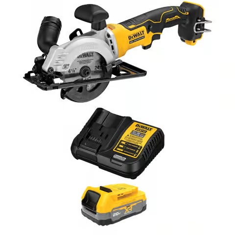 DeWalt Atomic 20V MAX Cordless Brushless 4-1/2" Circular Saw + Powerstack Battery Kit: $159