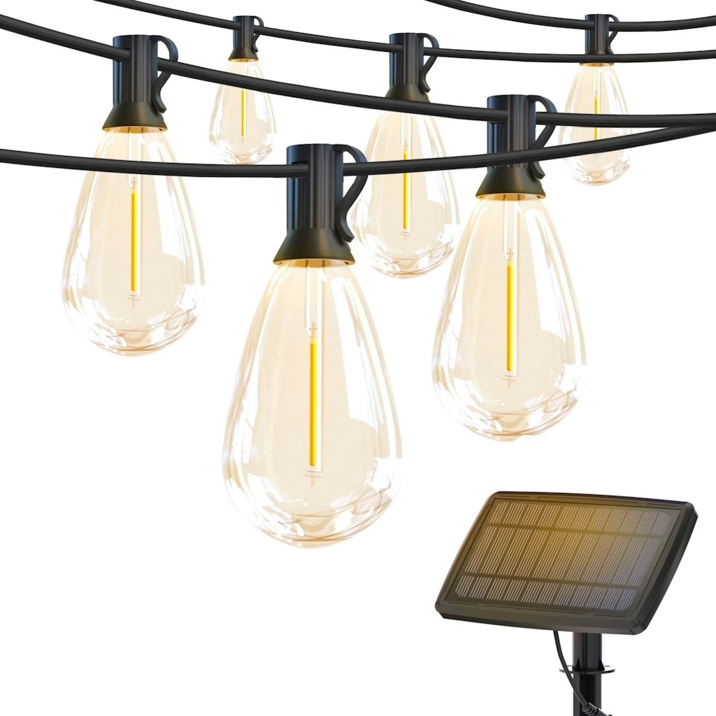 100-Foot Solar Outdoor String Lights: $30