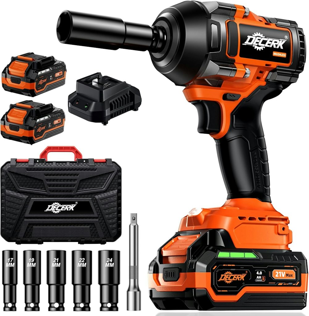 Decerk 900Nm High-Torque Impact Wrench: $54.99