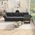 Vesgantti 92" Sectional Sleeper Sofa w/ Storage for From $499.99 + free shipping
