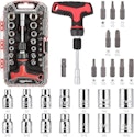 Amazon Basics Magnetic T-Handle Ratchet Wrench & Screwdriver  27-Piece Set  for $9 + free shipping w/ Prime