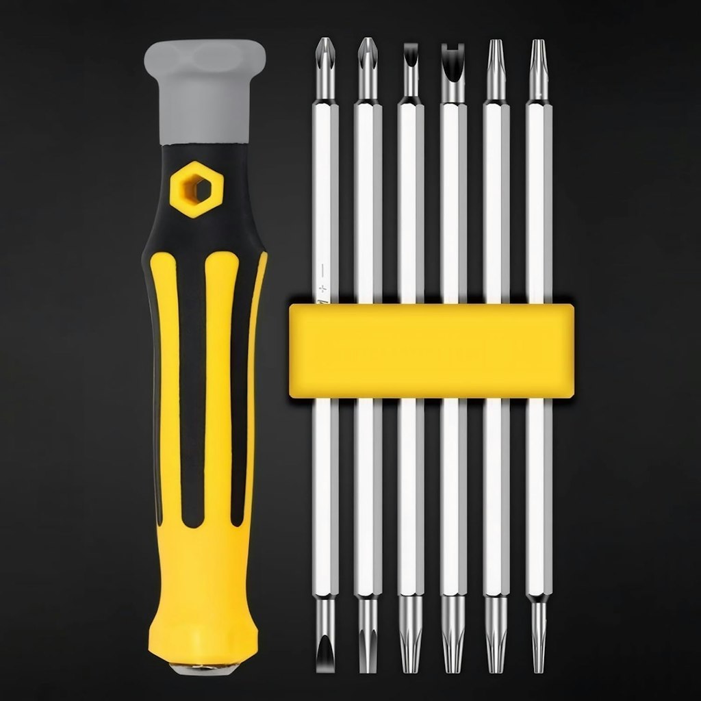 12-in-1 Magnetic Multibit Screwdriver: $1.24