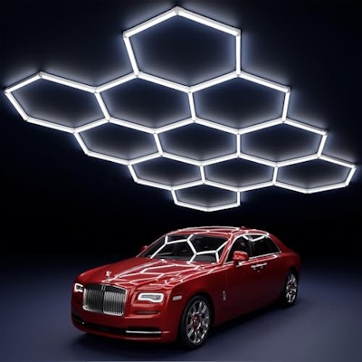 Modern 11-Hexagon LED Garage Light for $78 + free shipping