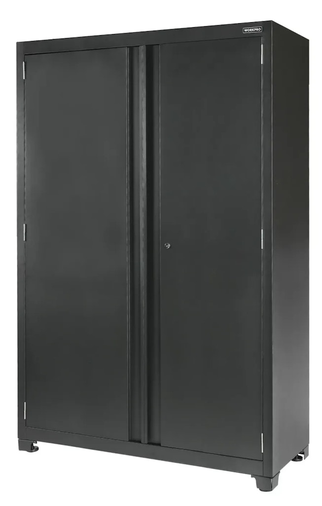WorkPro 48" Heavy-Duty Garage Storage Cabinet: $155