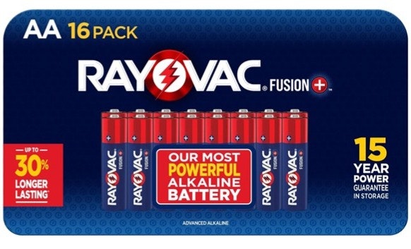 Rayovac AA Fusion Batteries 16-Pack: $4.99