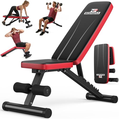 Nicepeople Adjustable Weight Bench 660lb: $41.99