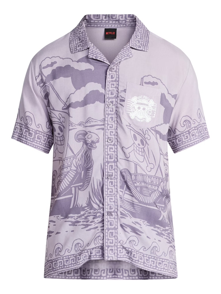 One Piece Men's Graphic Button-Up Shirt: $12