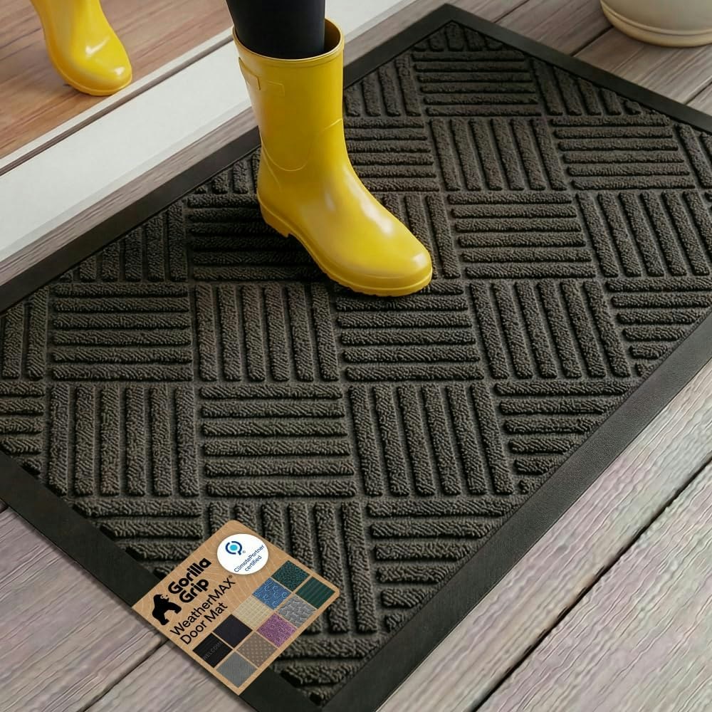 Gorilla Grip Waterproof WeatherMax 29" x 17" Doormat: $14