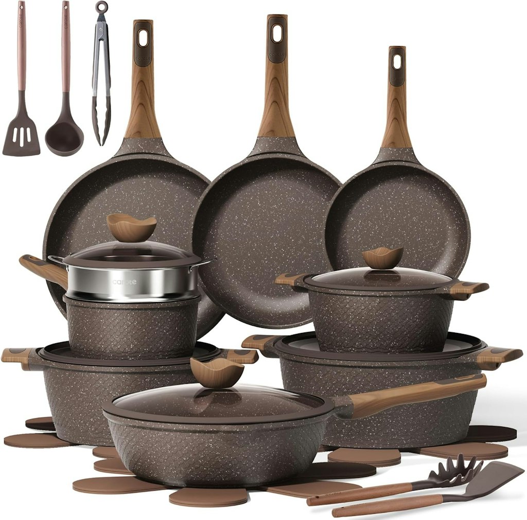 Carote 26-Piece Nonstick Cookware Set: $130