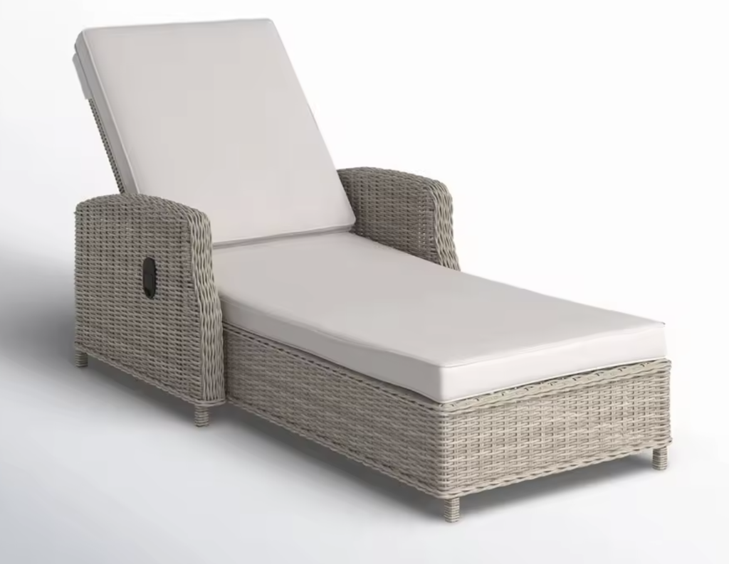 Outdoor Chaise Lounge Chair: $525
