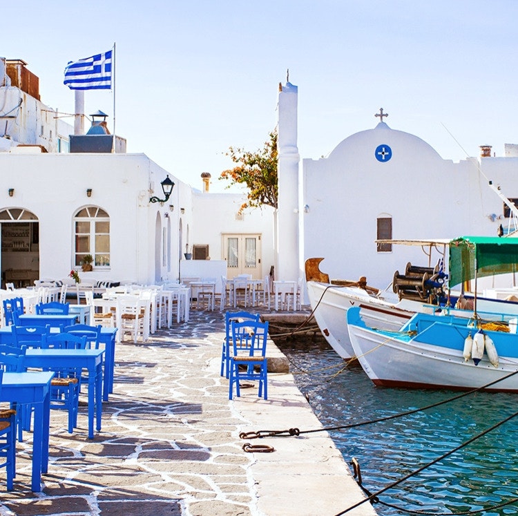 9-Night Athens, Paros, and Santorini Flight, Hotel, and Ferry Vacation: From $4,596 for 2