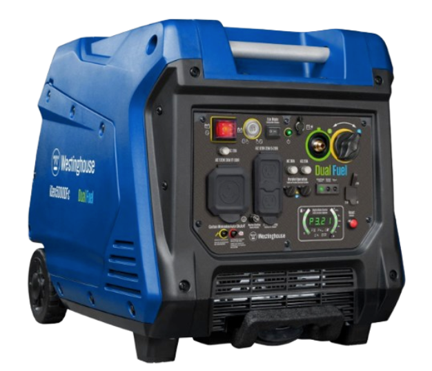 Open-Box Westinghouse 3900W Dual Fuel Inverter Generator with CO Sensor: $724