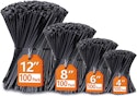 Assorted Zip Ties 400-Pack for $6 + free shipping w/ Prime