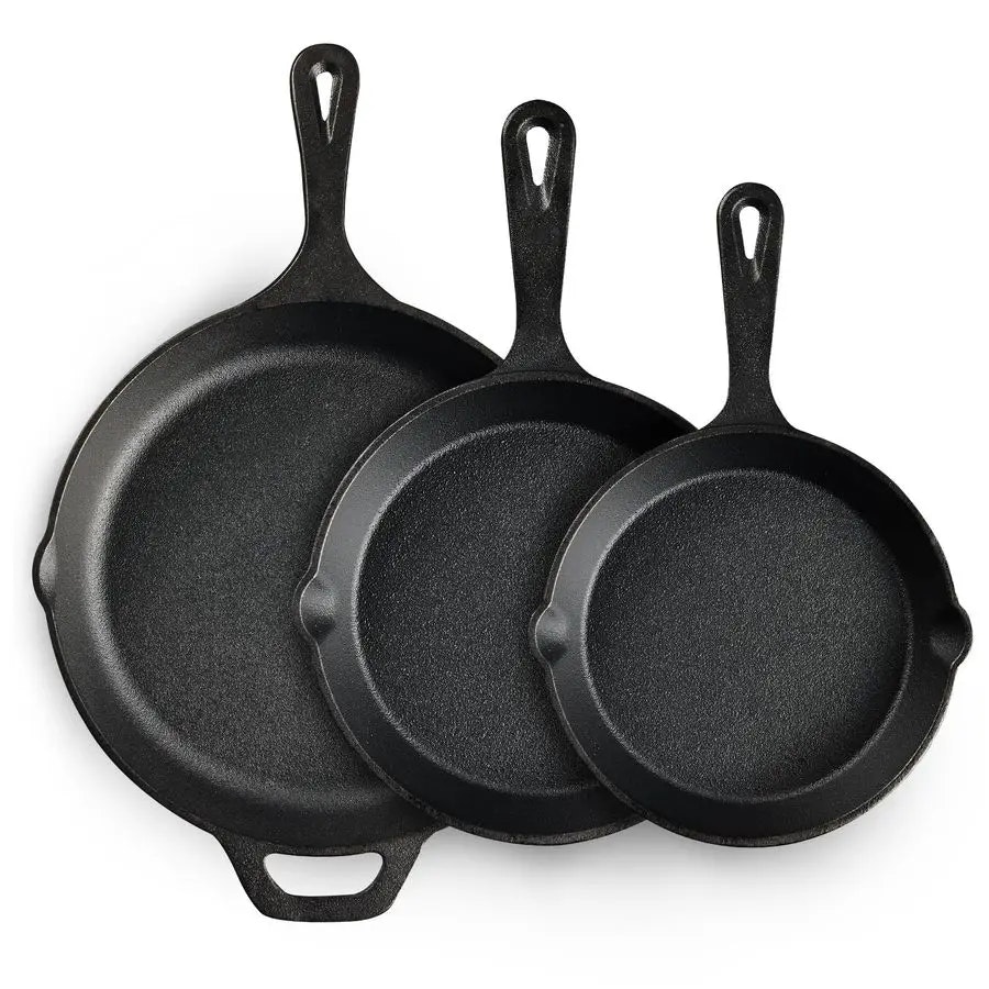 Cast Iron Skillet 3-Piece Set: $22