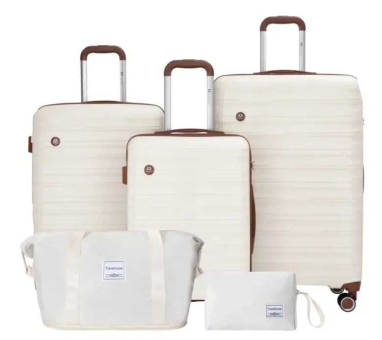 5-Piece Luggage Set w/ Double Spinner Wheels, TSA Lock: $67