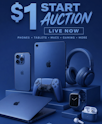 Tech Auction on eBay Live for Deals from $1, from 3pm