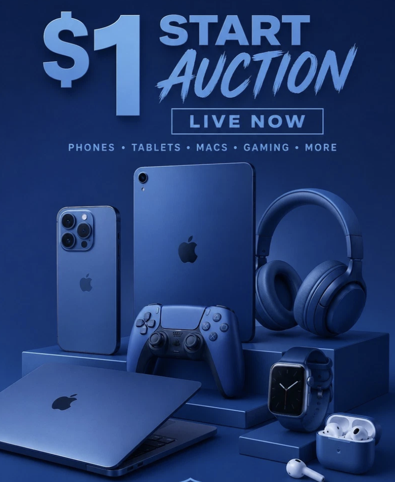 Tech Auction on eBay Live: Deals from $1, from 3pm