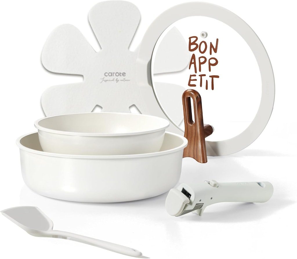 Carote 6-Piece Nonstick Ceramic Pots and Pans Set: $20